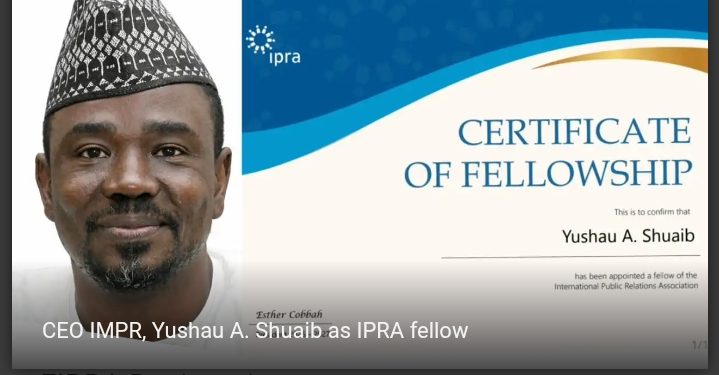 Yushau Shuaib Admitted as IPRA Fellow, Earns FIPRA Designation